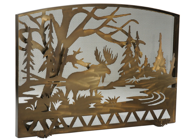 Meyda Tiffany 113045 Fireplace Screen, Antique Copper