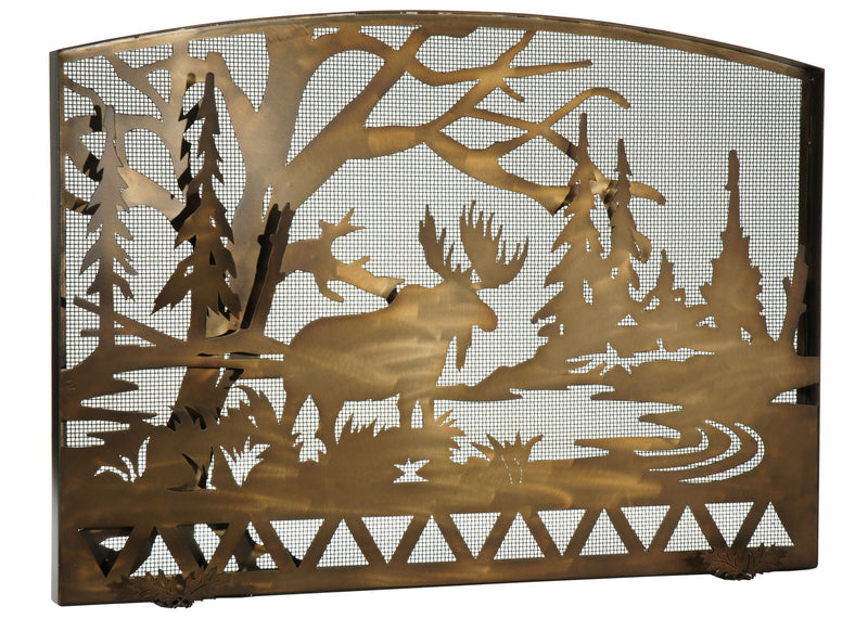 Meyda Tiffany 113069 Fireplace Screen, Antique Copper