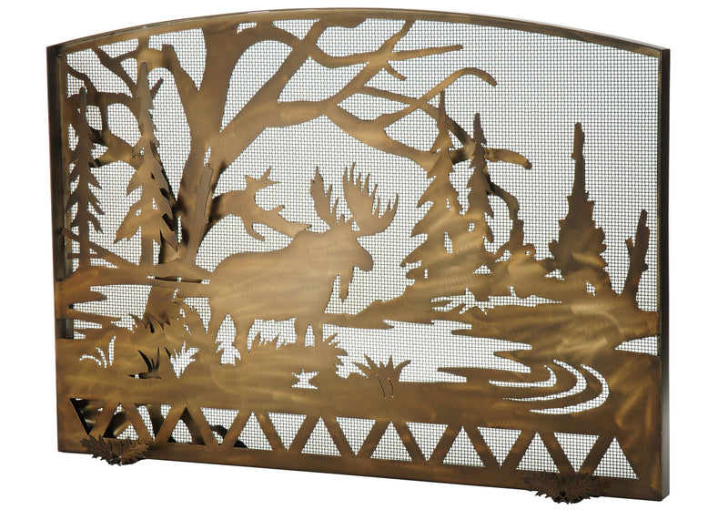 Meyda Tiffany 113070 Fireplace Screen, Antique Copper