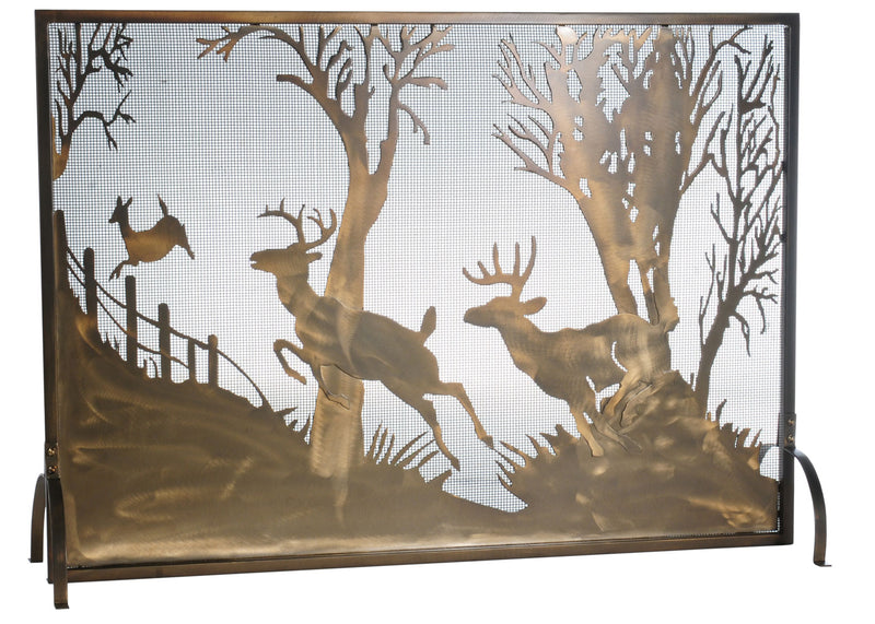 Meyda Tiffany 113656 Fireplace Screen, Antique Copper Mesh