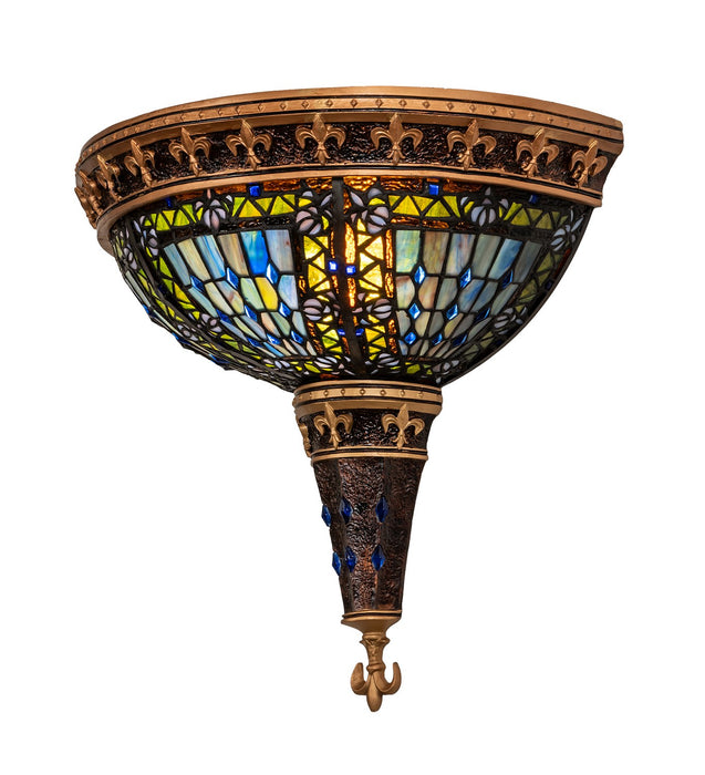 Meyda Tiffany 112979 LED Wall Sconce, Mahogany Bronze And Nu Gold
