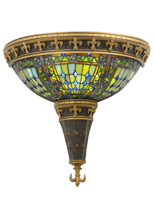 Meyda Tiffany 112979 LED Wall Sconce, Mahogany Bronze And Nu Gold