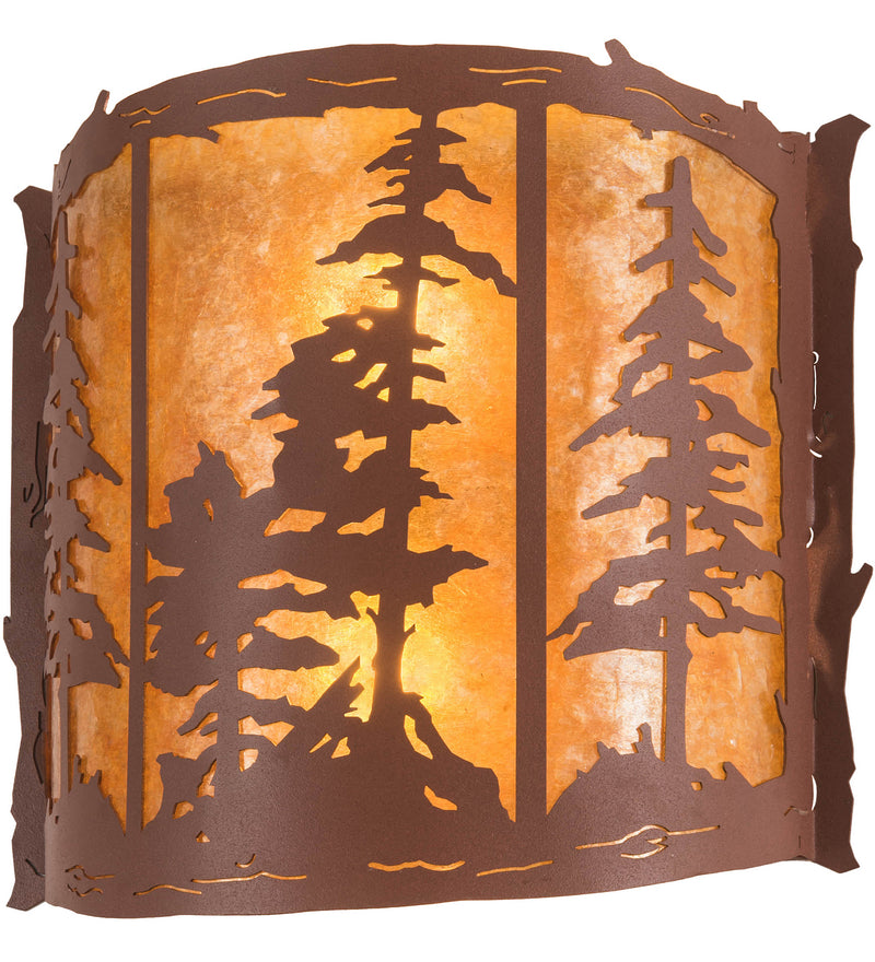 Meyda Tiffany 113012 Two Light Wall Sconce, Rust