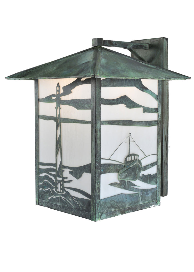 Meyda Tiffany 99674 One Light Wall Sconce, Verdigris