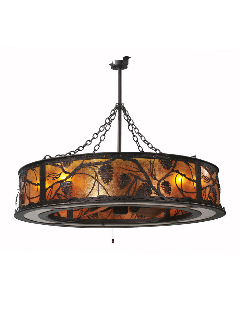 Meyda Tiffany 108443 Eight Light Chandel-Air, Mahogany Bronze