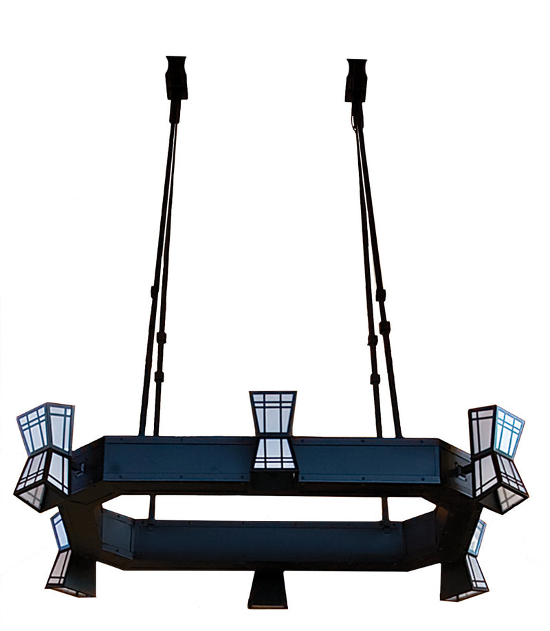 Meyda Tiffany 110616 Six Light Chandelier, Textured Black