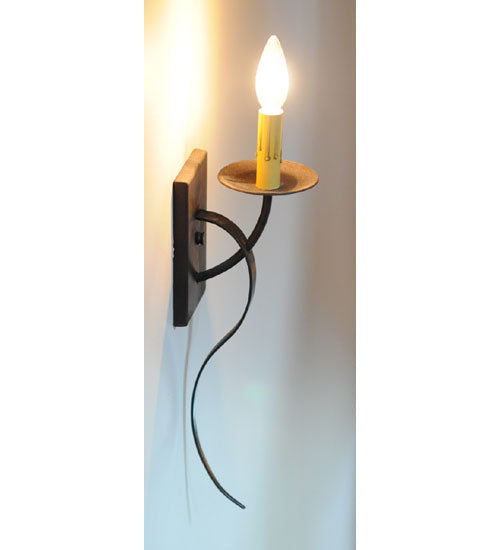 Meyda Tiffany 110644 One Light Wall Sconce, Hand Wrought Iron