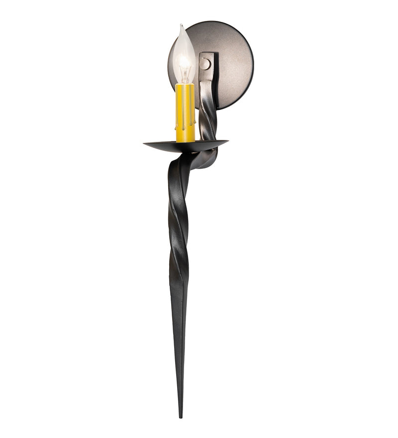 Meyda Tiffany 111074 One Light Wall Sconce, Wrought Iron
