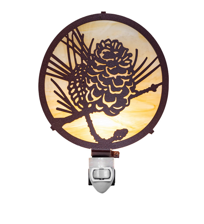 Meyda Tiffany 111477 One Light Night Light, Rust