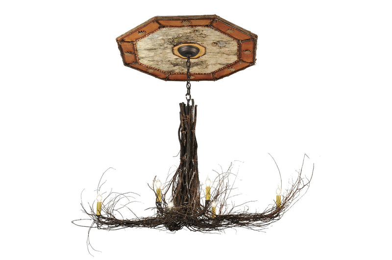 Meyda Tiffany 111482 Six Light Chandelier, Mahogany Bronze
