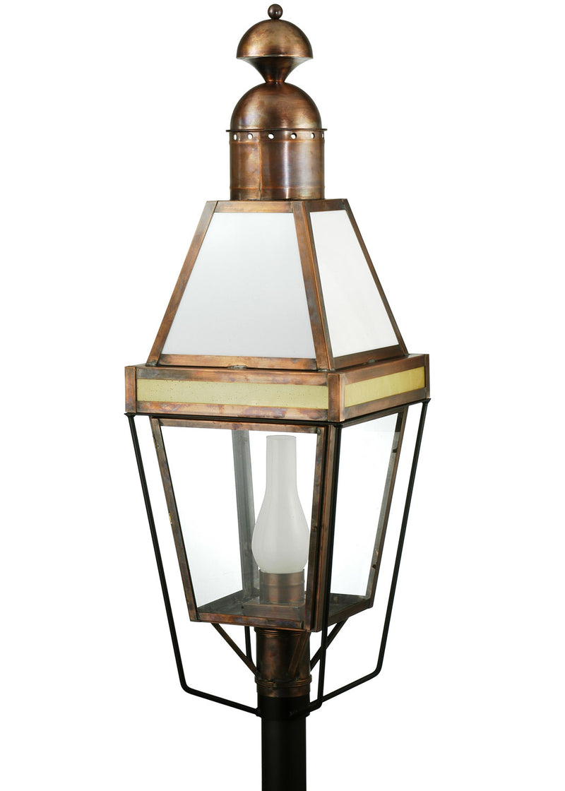 Meyda Tiffany 111483 One Light Post Mount, Antique Copper
