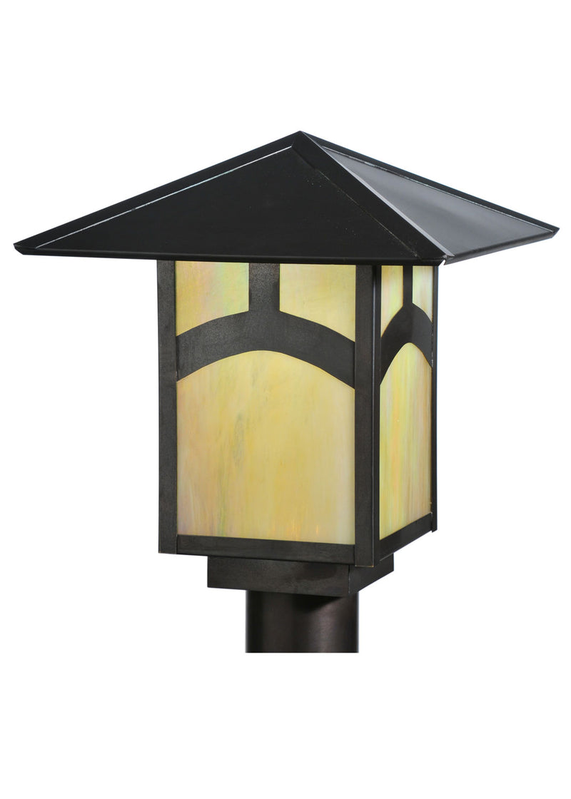 Meyda Tiffany 111922 Post Mount, Craftsman Brown