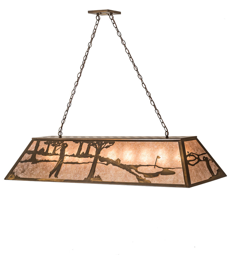 Meyda Tiffany 111946 Nine Light Oblong Pendant, Antique Copper