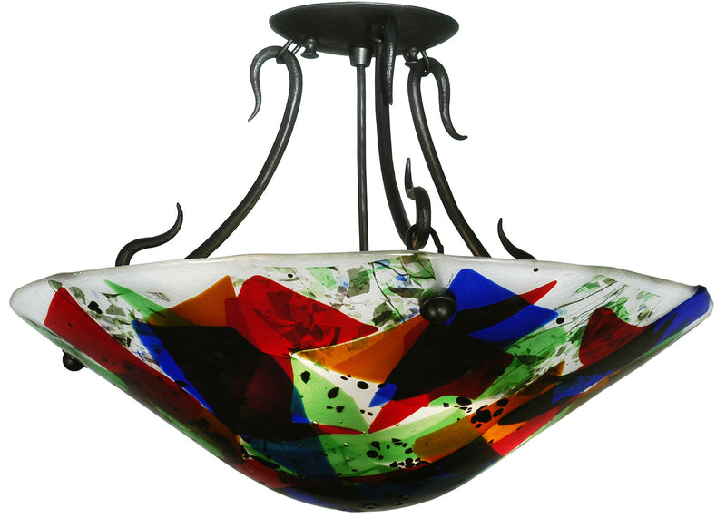 Meyda Tiffany 112377 Two Light Semi-Flushmount, Black