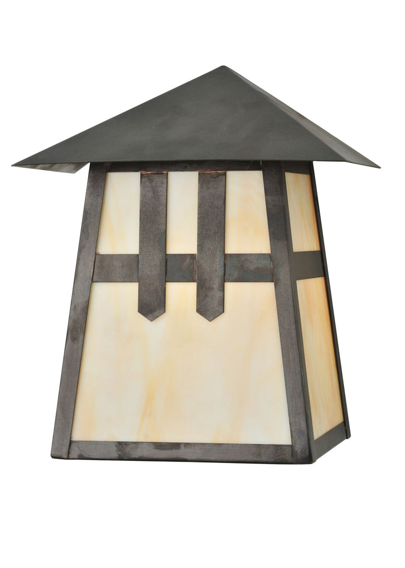 Meyda Tiffany 112383 One Light Wall Sconce, Craftsman Brown