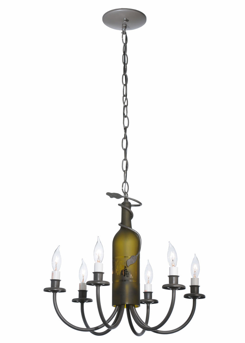 Meyda Tiffany 112640 Six Light Chandelier, Timeless Bronze