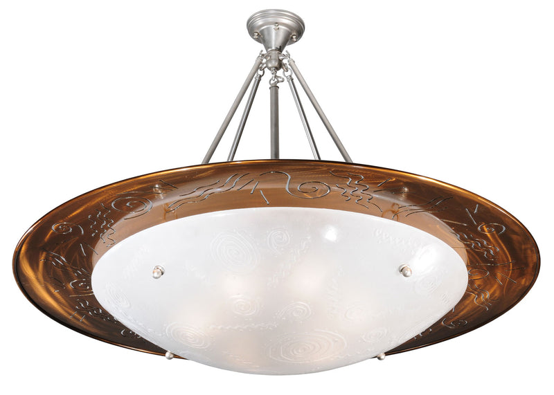 Meyda Tiffany 112662 Six Light Semi-Flushmount, Transluscent Copper