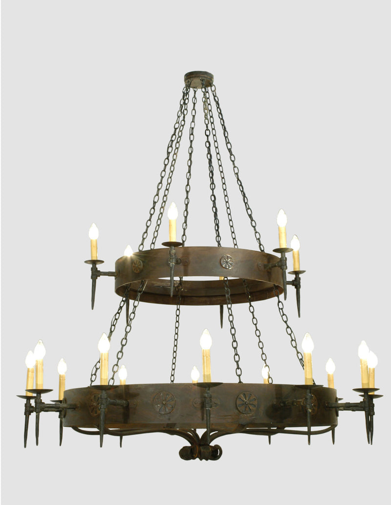 Meyda Tiffany 112829 18 Light Chandelier, Gilded Iron