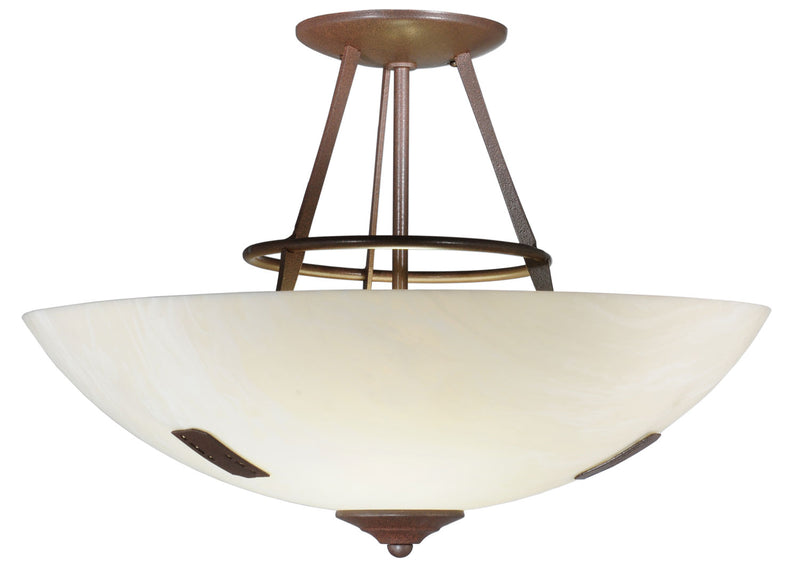 Meyda Tiffany 113275 Two Light Semi-Flushmount, Cafe Noir