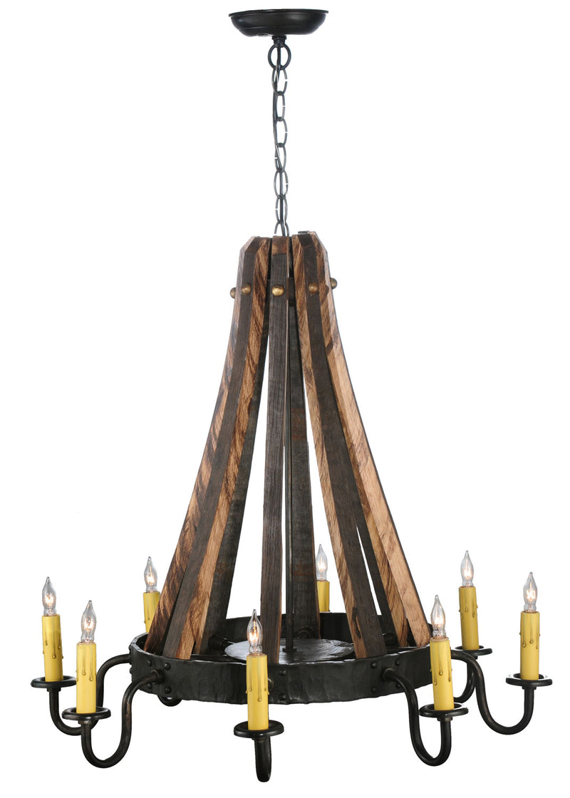 Meyda Tiffany 113361 Eight Light Chandelier, Costello Black