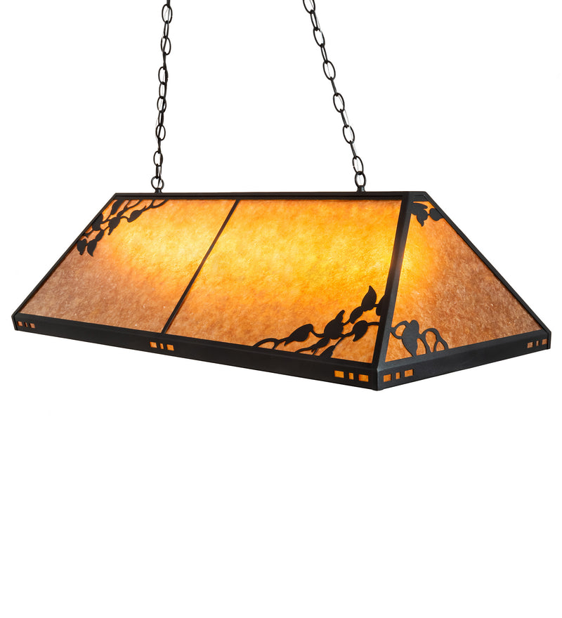 Meyda Tiffany 113443 Eight Light Oblong Pendant, Textured Black