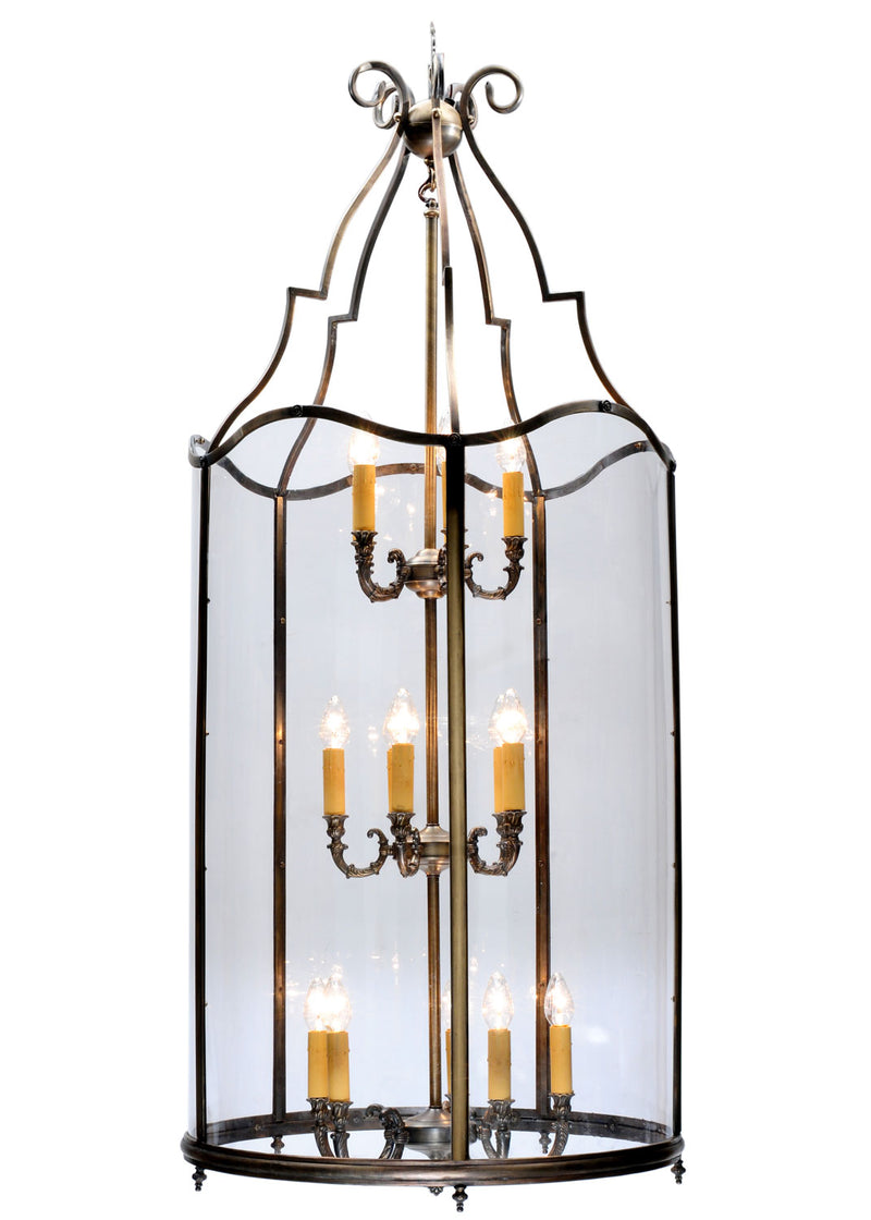 Meyda Tiffany 113907 15 Light Pendant, Antique Brass