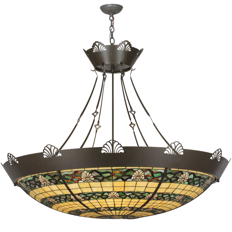 Meyda Tiffany 113950 Eight Light Inverted Pendant, Timeless Bronze