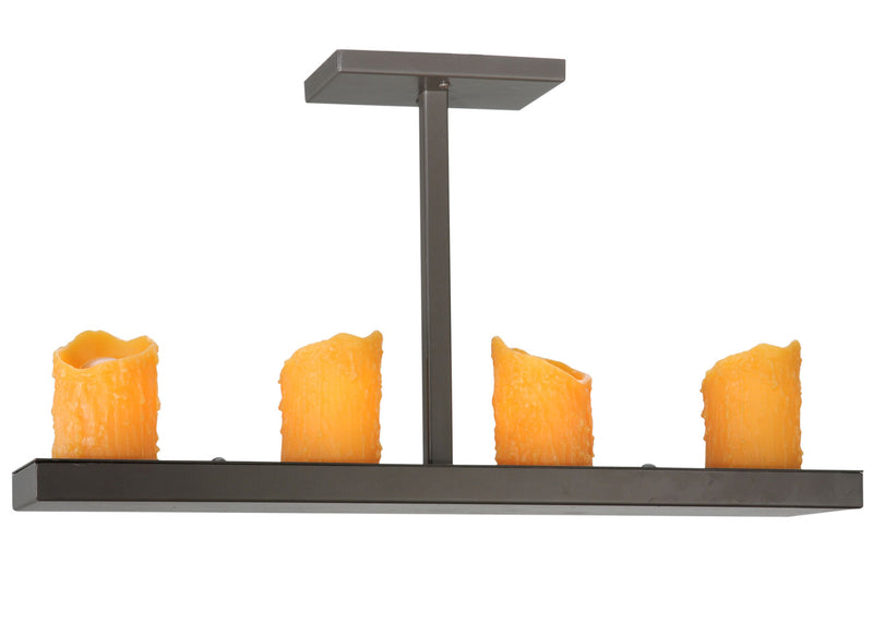 Meyda Tiffany 114029 Four Light Island Pendant, Timeless Bronze