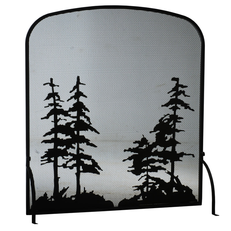 Meyda Tiffany 114128 Fireplace Screen, Textured Black
