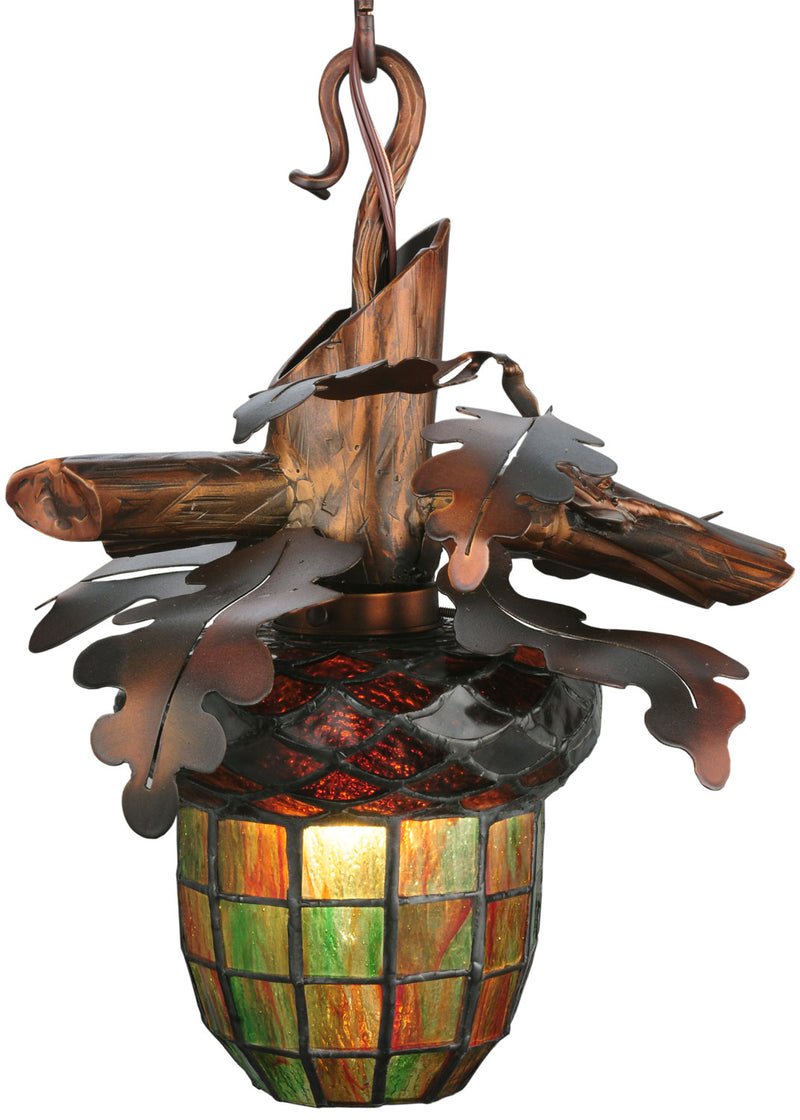 Meyda Tiffany 114331 One Light Mini Pendant, Burnished Copper