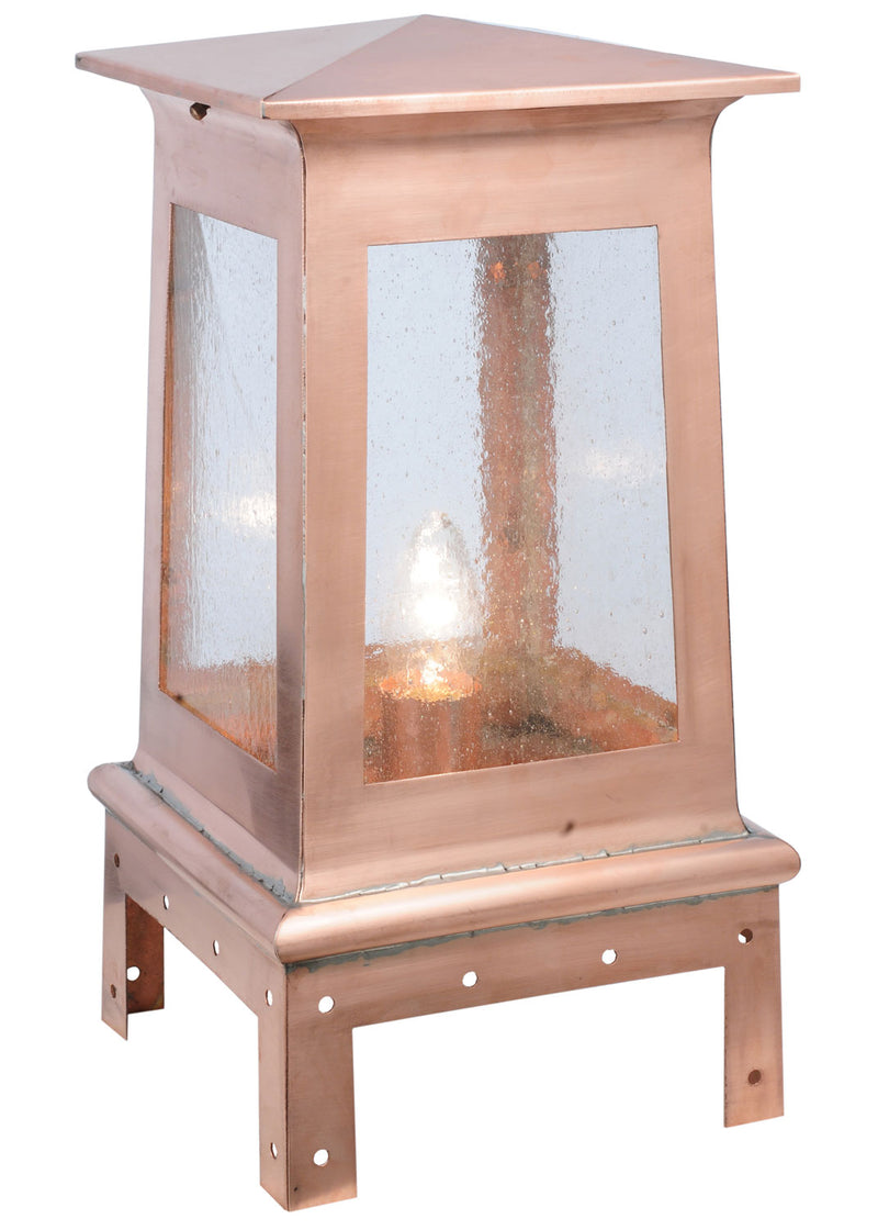Meyda Tiffany 114378 One Light Post Mount, Natural Copper