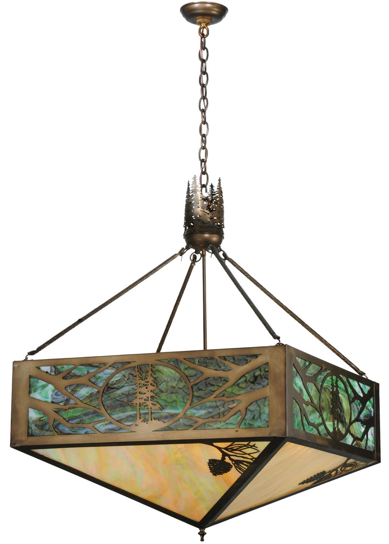 Meyda Tiffany 114497 Four Light Inverted Pendant, Antique Copper