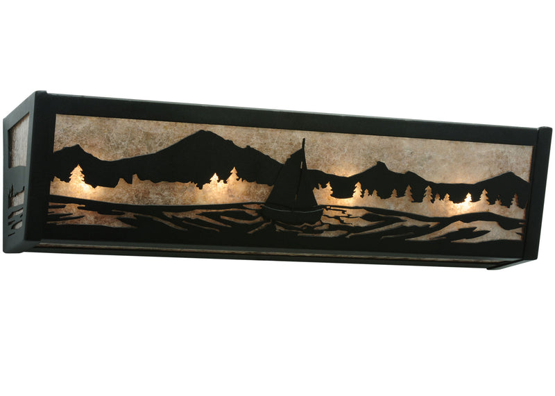 Meyda Tiffany 114616 Four Light Vanity, Textured Black