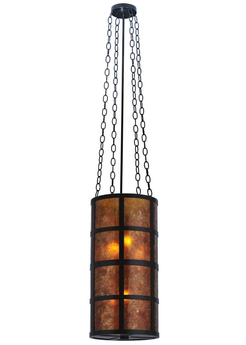 Meyda Tiffany 114694 Four Light Pendant, Timeless Bronze