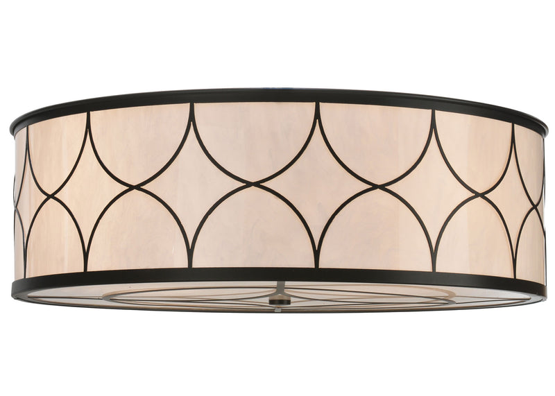 Meyda Tiffany 114701 Four Light Flushmount, Solar Black