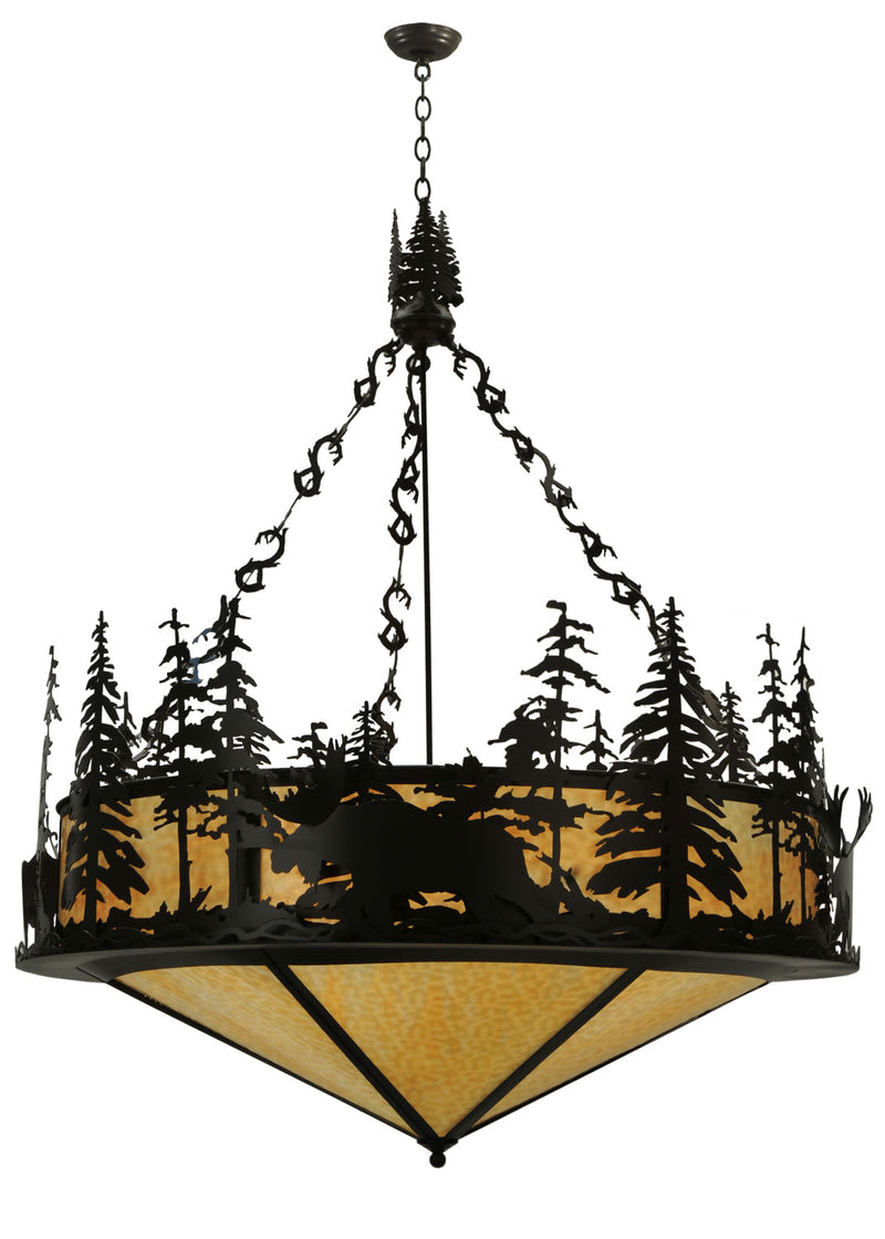 Meyda Tiffany 115032 Six Light Inverted Pendant, Timeless Bronze