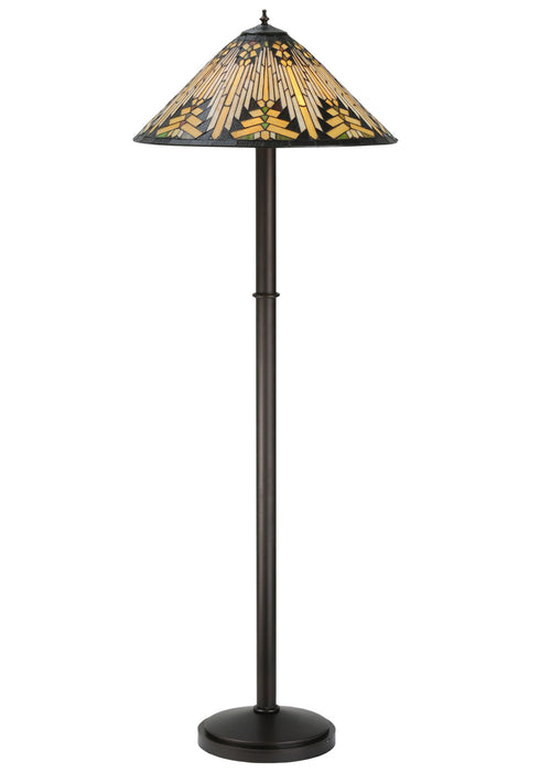 Meyda Tiffany 115434 Three Light Floor Base, Mahogany Bronze