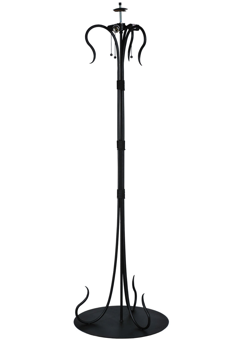 Meyda Tiffany 115470 Three Light Floor Base, Textured Black