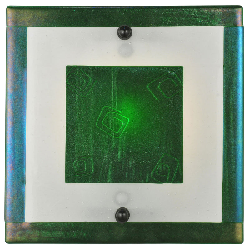 Meyda Tiffany 116815 One Light Wall Sconce, Aventurine Green/Clear