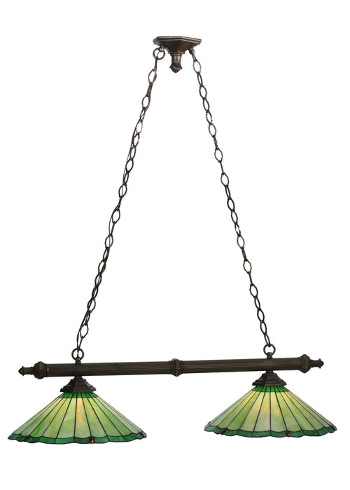 Meyda Tiffany 77695 Two Light Island Pendant, Mahogany Bronze