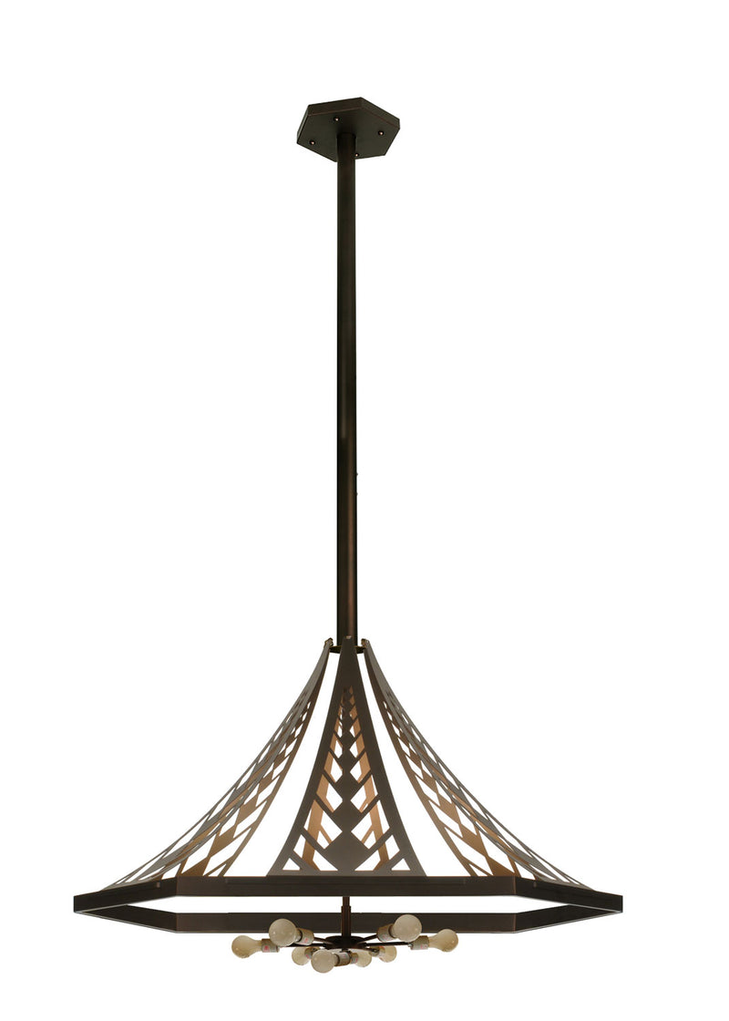Meyda Tiffany 77783 Eight Light Pendant, Cinnamon Coffee Metallic