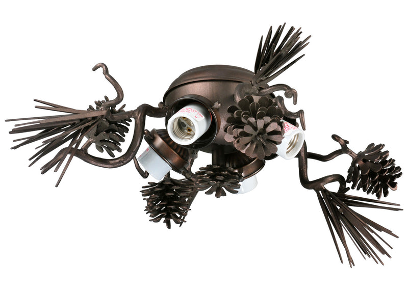 Meyda Tiffany 99014 Four Light Fan Light Fixture, Mahogany Bronze