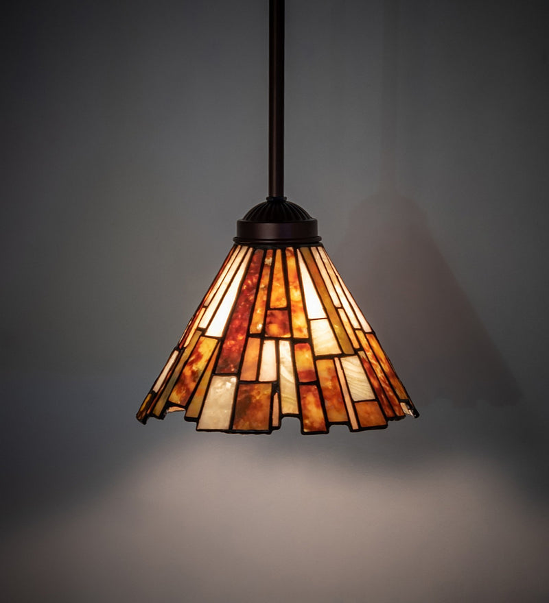 Meyda Tiffany 99787 One Light Mini Pendant, Mahogany Bronze