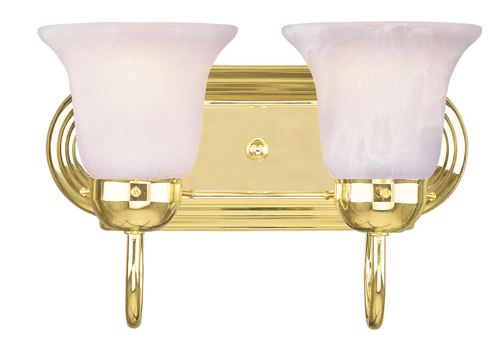 Livex Lighting 1072-02 Two Light Bath Vanity, Polished Brass
