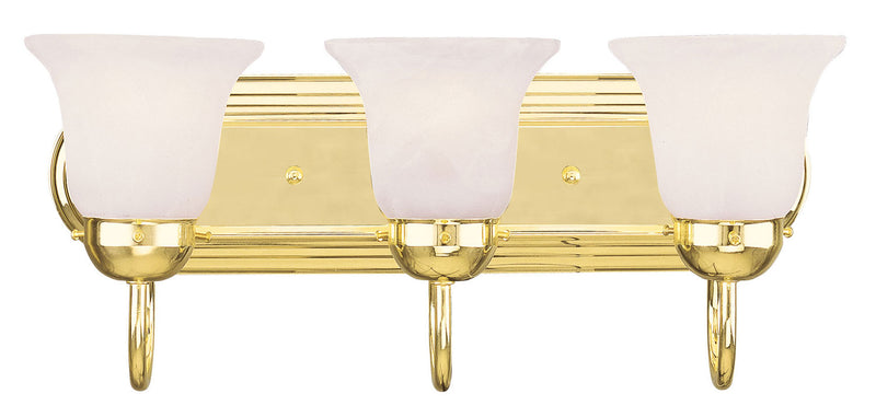 Livex Lighting 1073-02 Three Light Bath Vanity, Polished Brass