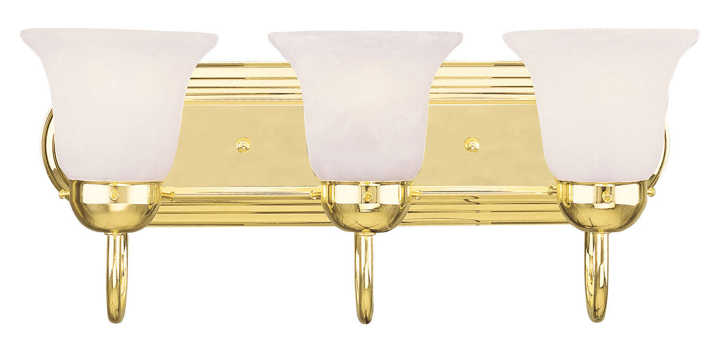 Livex Lighting 1073-02 Three Light Bath Vanity, Polished Brass