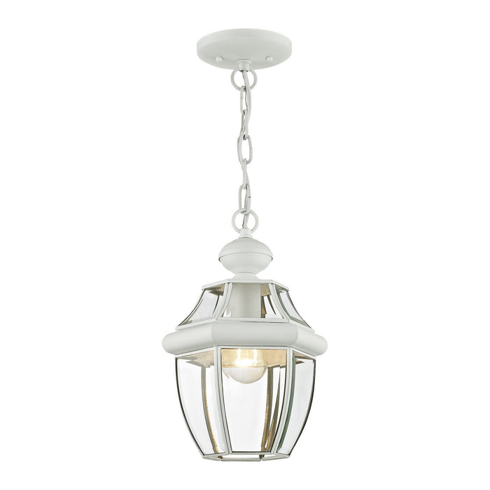 Livex Lighting 2152-03 One Light Outdoor Pendant, White