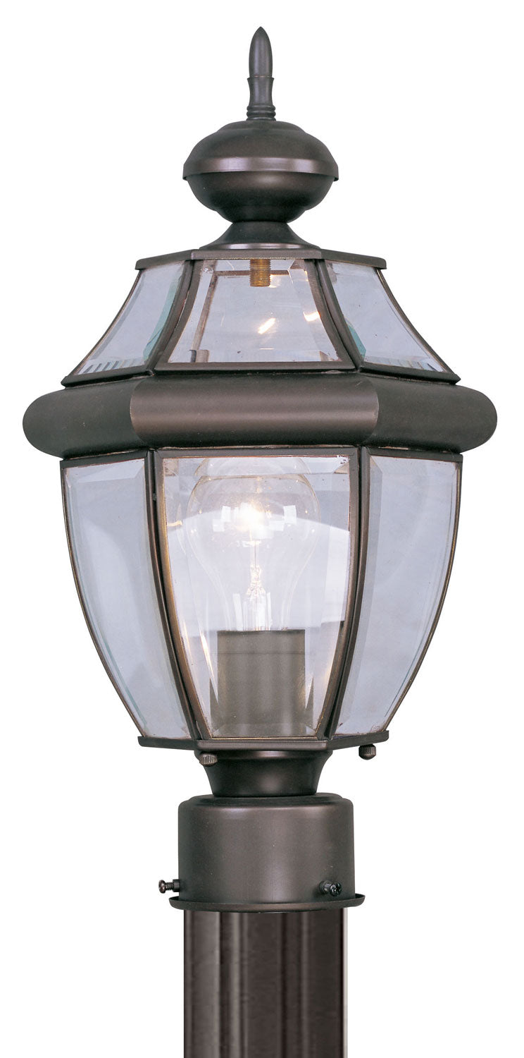 Livex Lighting 2153-07 One Light Outdoor Post-Top Lanterm, Bronze