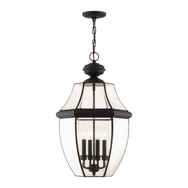 Livex Lighting 2357-04 Four Light Outdoor Pendant, Black
