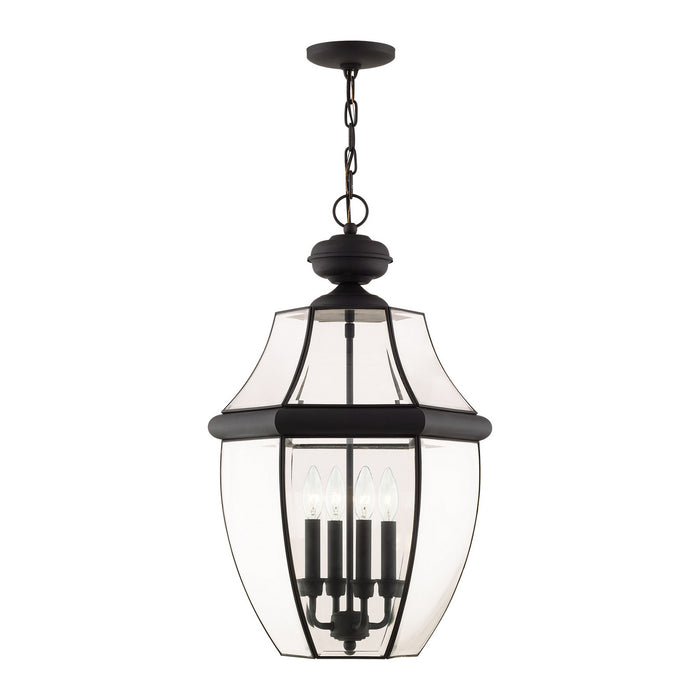 Livex Lighting 2357-04 Four Light Outdoor Pendant, Black